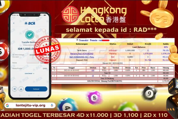 TOGEL HONGKONG LOTTO – LONTEJITU 15 MEI 2025