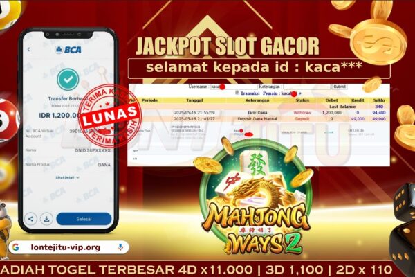 SLOT MAHJONG WAYS 2 – LONTEJITU 17 MEI 2025