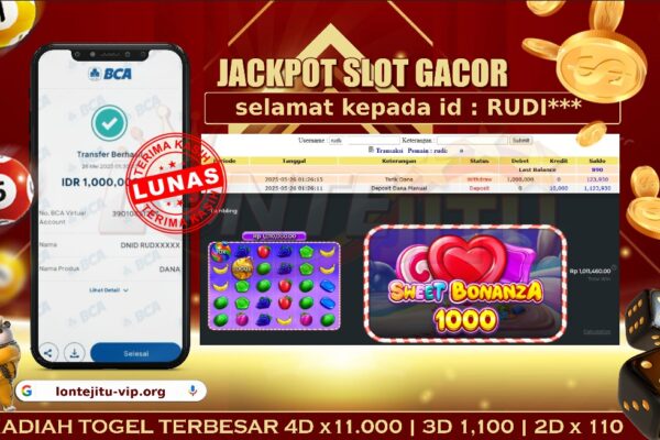 SLOT SWEET BONANZA 1000 – LONTEJITU 26 MEI 2025