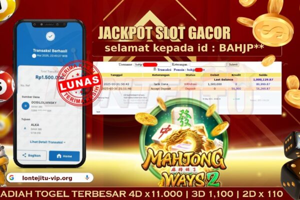 SLOT MAHJONG WAYS – LONTEJITU 31 MEI 2025