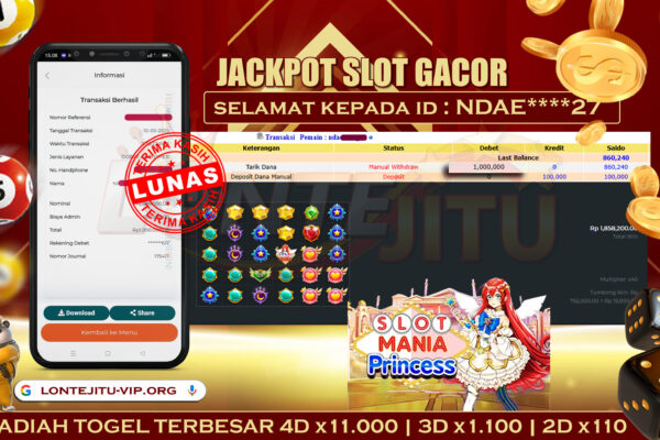 SLOT MANIA PRINCESS – LONTEJITU 10 MEI 2025
