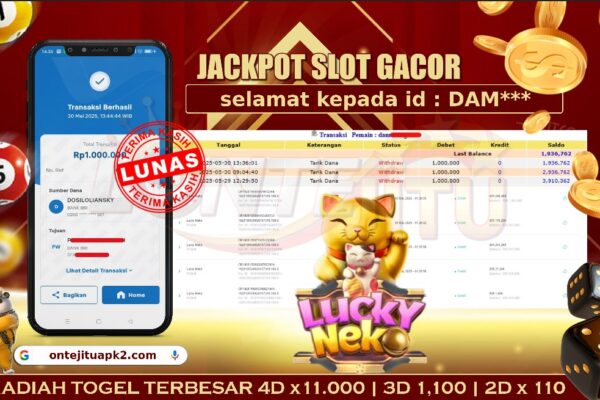 SLOT LUCKY NEKO – LONTEJITU 30 MEI 2025