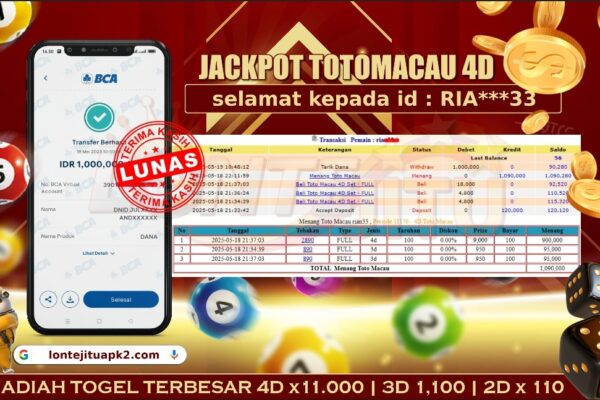 TOGEL TOTOMACAU 4D – LONTEJITU 19 MEI 2025