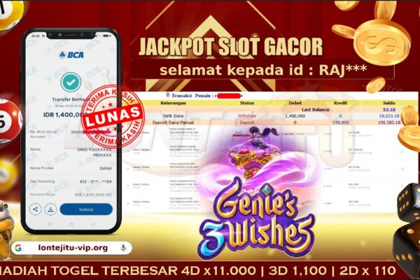 SLOT GENIES 3 WISHES- LONTEJITU 11 MEI 2025