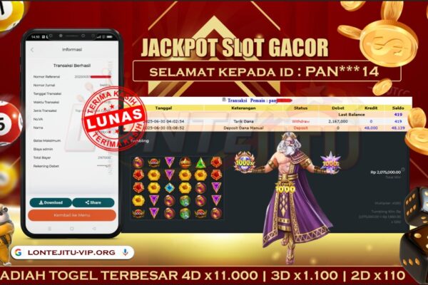 SLOT GATES OF OLYMPUS 1000 – LONTEJITU 30 JUNI 2025