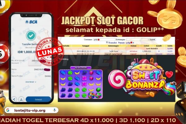SLOT SWEET BONANZA – LONTEJITU 01 JUNI 2025