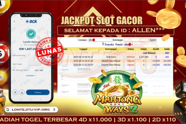 MAHJONG WAYS – LONTEJITU 14 JUNI 2025